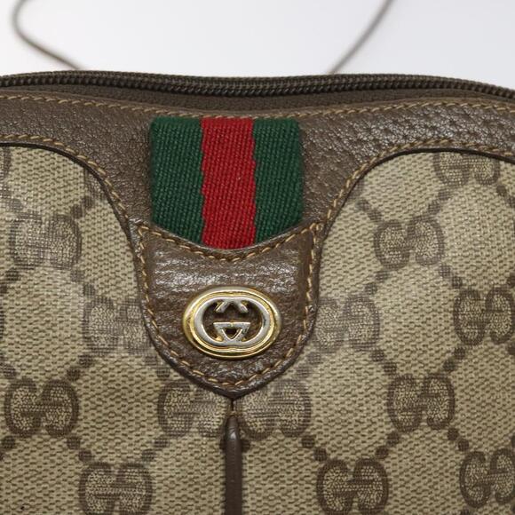 GUCCI GG Supreme Web Sherry Line Shoulder Bag Pvc Beige 904 02 047 - Picture 14 of 16
